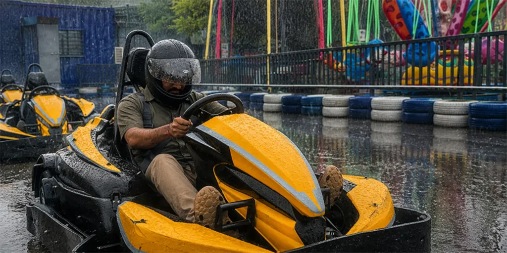 go karting in rain republic of karting