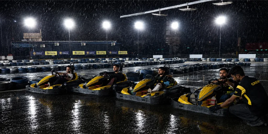 go karting in rain republic of karting