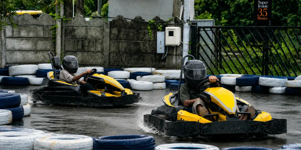 go karting in rain republic of karting