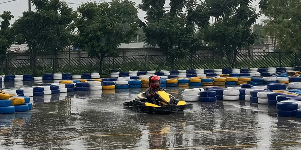 go karting in rain republic of karting