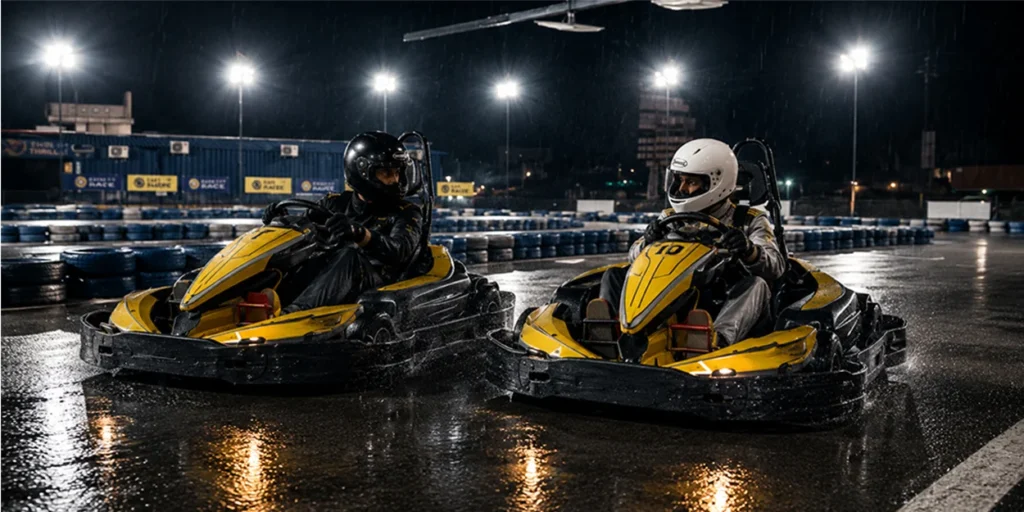 go karting in rain republic of karting