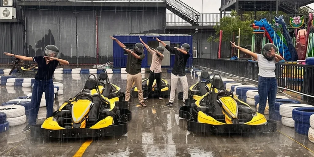 go karting in rain republic of karting