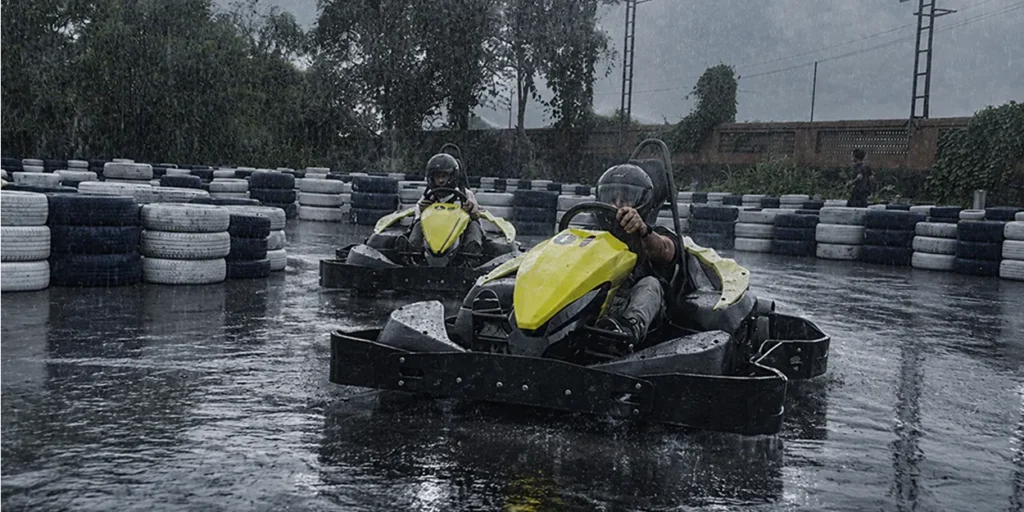 go karting in rain republic of karting